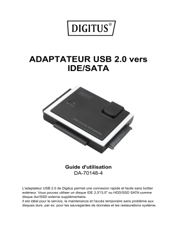 Digitus DA-70148-4 USB 2.0 - IDE/SATA Adapter Cable Manuel du propriétaire | Fixfr