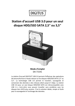 Digitus DA-71541 USB 3.0 Single 2.5" and 3.5" SATA HDD/SSD Docking Station Manuel du propriétaire