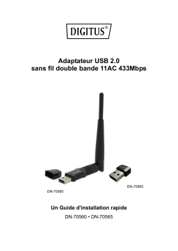 Digitus DN-70560 USB Wireless 600AC Adapter Guide de démarrage rapide