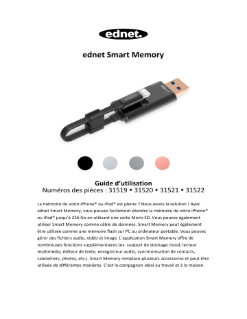 Ednet 31521 Smart Memory Manuel du propriétaire | Fixfr