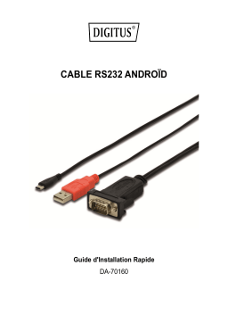 Digitus DA-70160 Android - RS232 cable Guide de démarrage rapide