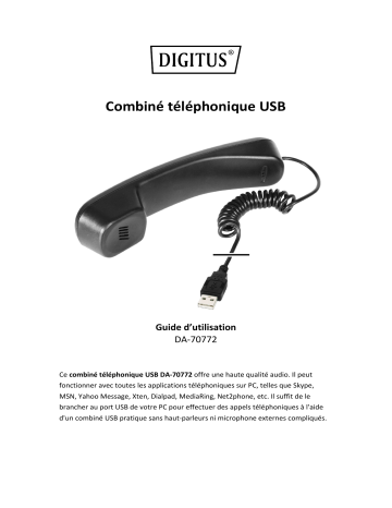 Digitus DA-70772 USB Telephone Handset Manuel du propriétaire | Fixfr