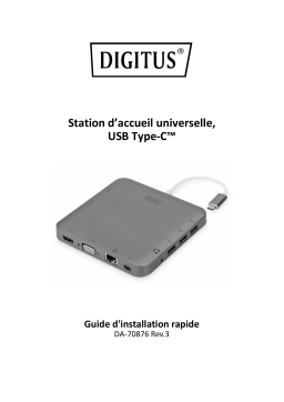 Digitus DA-70876 Universal Docking Station, USB Type-C™ Guide de démarrage rapide