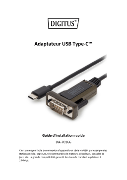 Digitus DA-70166 USB Type-C™ to serial adapter Guide de démarrage rapide