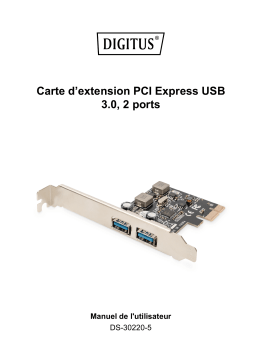 Digitus DS-30220-5 USB 3.0, 2-Port, PCI Express Add-On card Manuel du propriétaire