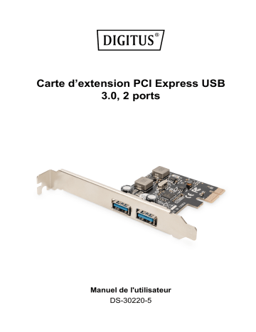 Digitus DS-30220-5 USB 3.0, 2-Port, PCI Express Add-On card Manuel du propriétaire | Fixfr