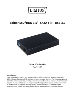 Digitus DA-71106 3.5" SSD/HDD Enclosure, SATA 3 - USB 3.0 Manuel du propriétaire