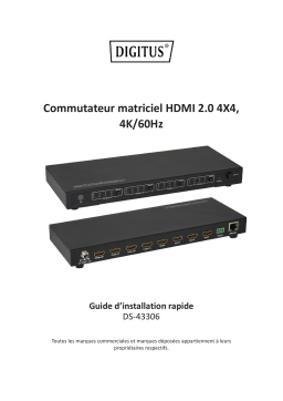 Digitus DS-43306 4K HDMI Matrix Switch, 4x4 Manuel du propriétaire