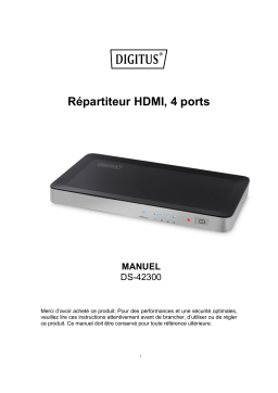 Digitus DS-42300 HDMI Splitter, 4-Port Manuel du propriétaire