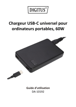 Digitus DA-10192 Universal Notebook Charger, USB Type C, 60 W Manuel du propriétaire