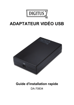 Digitus DA-70834 Graphic Adapter, USB 2.0 to DVI Guide de démarrage rapide