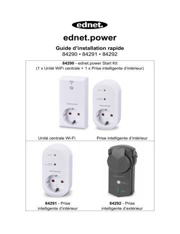 Ednet 84292 Outdoor Smart Plug Guide de démarrage rapide | Fixfr