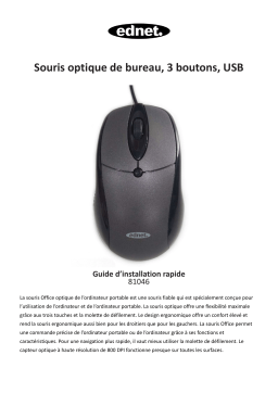 Ednet 81046 Office Mouse, 3 Buttons + Scroll Wheel Guide de démarrage rapide