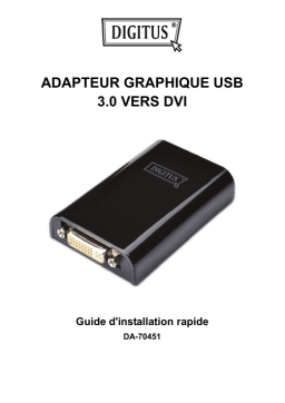 Digitus DA-70451 USB 3.0 to DVI Adapter Guide de démarrage rapide