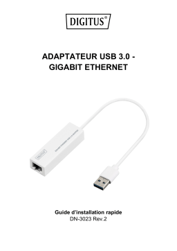 Digitus DN-3023 Gigabit Ethernet USB 3.0 Adapter Guide de démarrage rapide