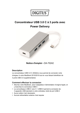 Digitus DA-70242 USB Type-C™ 3-Port Hub (USB 3.0) + PD Manuel du propriétaire