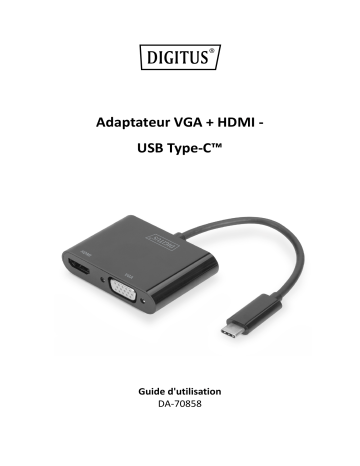 Digitus DA-70858 USB Type-C™ - HDMI + VGA Adapter Manuel du propriétaire | Fixfr