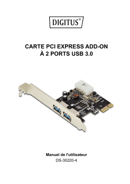 Digitus DS-30220-4 USB 3.0, 2-Port, PCI Express Add-On card Manuel du propriétaire