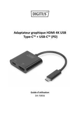 Digitus DA-70856 USB Type-C™ 4K HDMI Graphics Adapter + USB-C™ (PD) Manuel du propriétaire