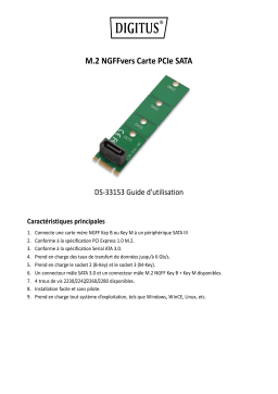 Digitus DS-33153 NGFF (M.2) to SATA PCIe Adapter Card Manuel du propriétaire