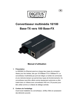 Digitus DN-82010-1 Fast Ethernet Media Converter, RJ45 / ST Manuel du propriétaire