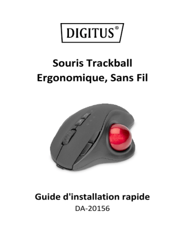Digitus DA-20156 Ergonomic trackball mouse, wireless Guide de démarrage rapide | Fixfr
