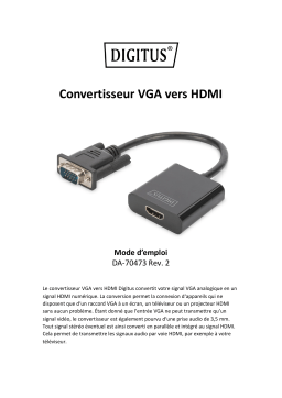 Digitus DA-70473 VGA - HDMI Converter Manuel du propriétaire