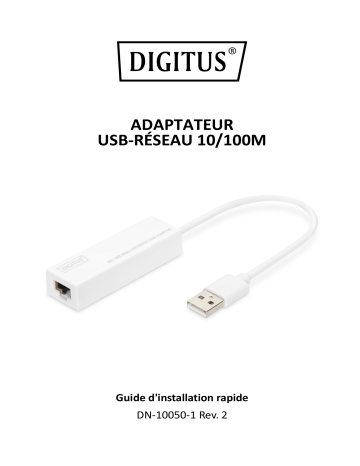 Digitus DN-10050-1 10/100 Mbps Network USB Adapter Guide de démarrage rapide | Fixfr
