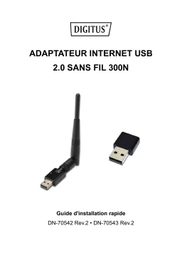 Digitus DN-70542 USB 2.0 Adapter Tiny Wireless 300N Guide de démarrage rapide