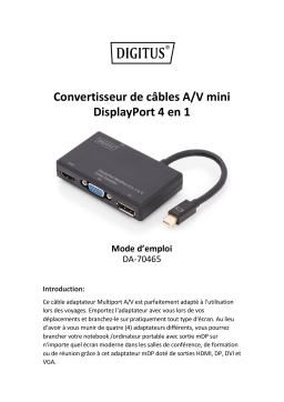 Digitus DA-70465 DisplayPort MultiPort 4in1 A/V cable converter Manuel du propriétaire