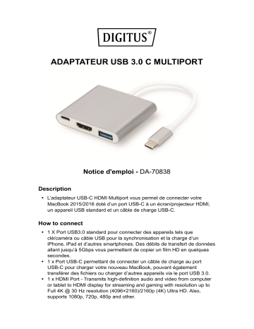 Digitus DA-70838 Manuel du propriétaire | Fixfr