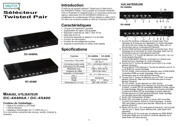 Digitus DC-45400 Manuel du propriétaire | Fixfr