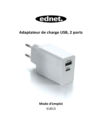 Ednet 31813 Universal USB Charging Adapter, USB Type-C™ Manuel du propriétaire | Fixfr