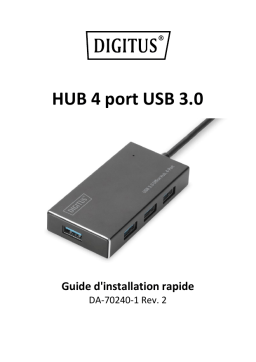 Digitus DA-70240-1 USB 3.0 Office Hub, 4-Port Guide de démarrage rapide