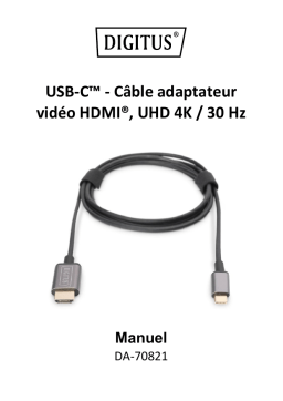 Digitus DA-70821 USB-C™ - HDMI® Video Adapter Cable, UHD 4K / 30 Hz Manuel du propriétaire