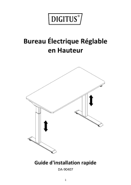 Digitus DA-90407 Electric Height-Adjustable Desk Guide de démarrage rapide