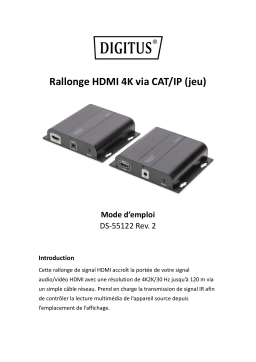 Digitus DS-55122 4K HDMI Extender via CAT / IP (Set) Manuel du propriétaire