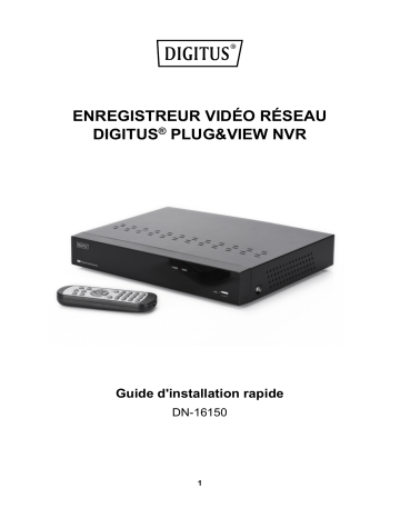 Digitus DN-16150 Plug&View Network Video Recorder Guide de démarrage rapide | Fixfr