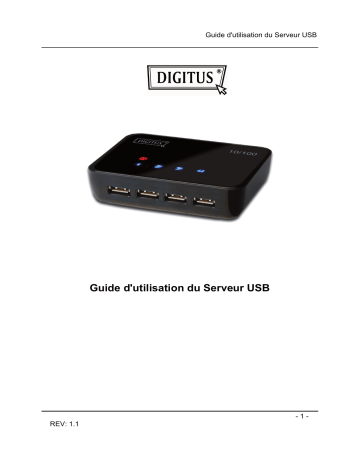 Digitus DN-13009-1 Fast Ethernet network USB hub Manuel du propriétaire | Fixfr