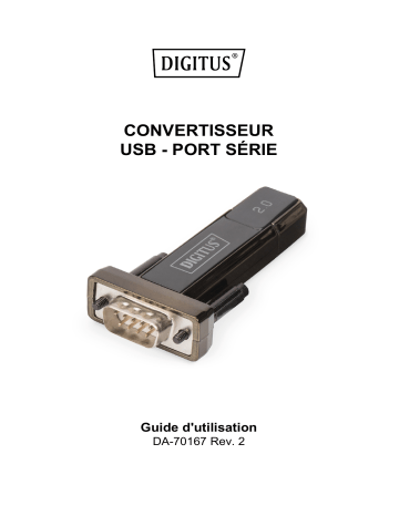 Digitus DA-70167 USB 2.0 serial adapter Manuel du propriétaire | Fixfr