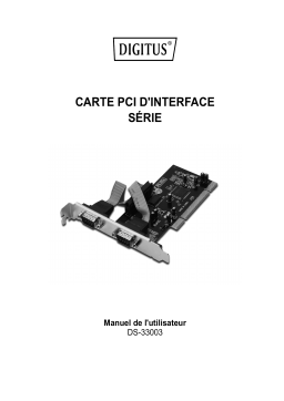 Digitus DS-33003 2-Port Serial PCI Card Manuel du propriétaire