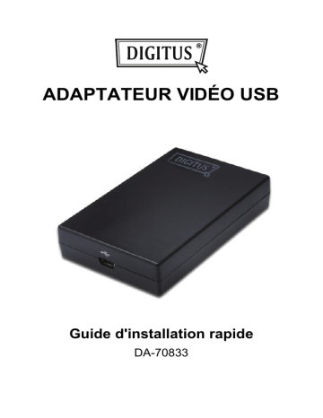 Digitus DA-70833 Graphic Adapter, USB 2.0 to VGA Guide de démarrage rapide | Fixfr