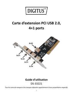 Digitus DS-33221-1 USB 2.0, PCI card Manuel du propriétaire