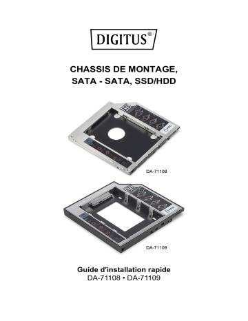 Digitus DA-71108 SSD/HDD Installation Frame Guide de démarrage rapide | Fixfr