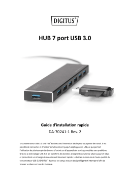 Digitus DA-70241-1 USB 3.0 Office Hub, 7-Port Guide de démarrage rapide