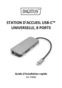 Digitus DA-70884 USB-C™ Universal Docking Station, 8 Port Guide de démarrage rapide