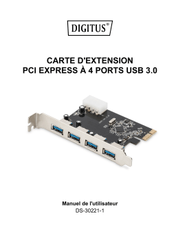 Digitus DS-30221-1 4-Port USB 3.0 PCI Express Add-on Card Manuel du propriétaire