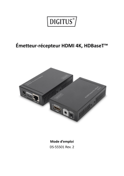 Digitus DS-55501 4K HDMI Extender Set, HDBaseT™, 4K/30Hz, 100 m Manuel du propriétaire