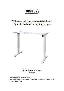 Digitus DA-90387 Electric height-adjustable, variable Stand / Sit Desk Frame Guide de démarrage rapide