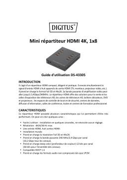 Digitus DS-43305 4K Mini HDMI Splitter, 1x8 Manuel du propriétaire